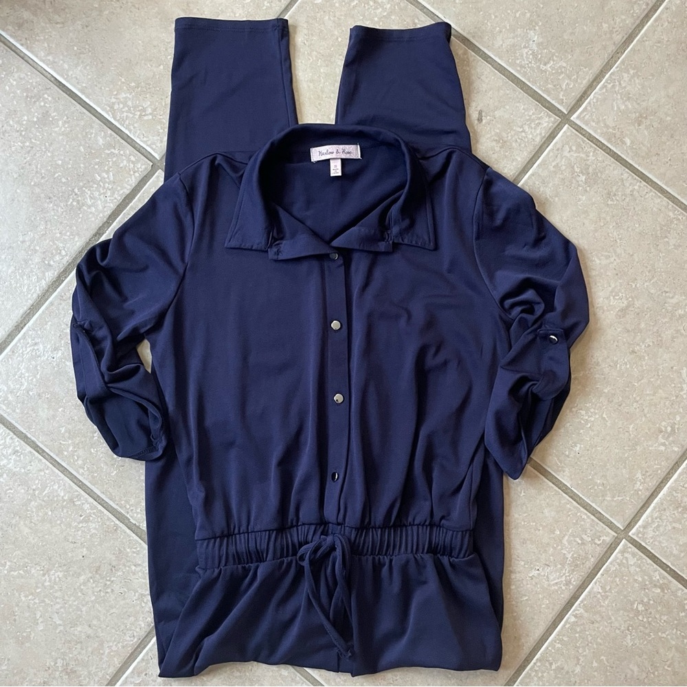 Harlow & Rose Navy Blue Jumpsuit